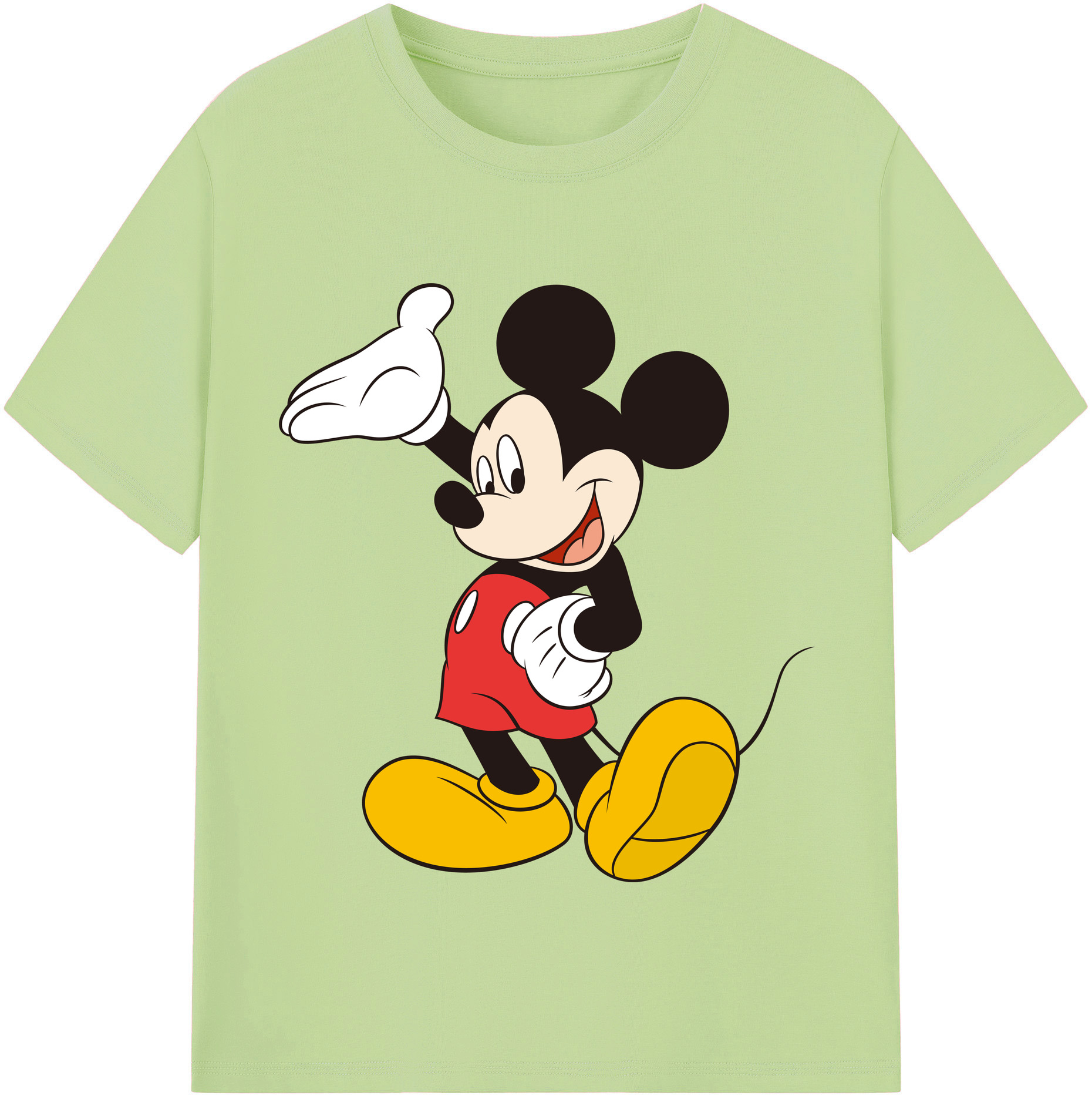 （画像用） ミッキーマウス Mickey Mouse 綿100％半袖Tシャツ（フロントプリント）